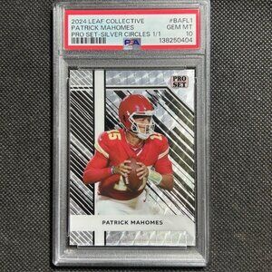 Patrick Mahomes 1/1 2024 Leaf Collective Pro Set Silver Circles PSA 10 Gem Mint